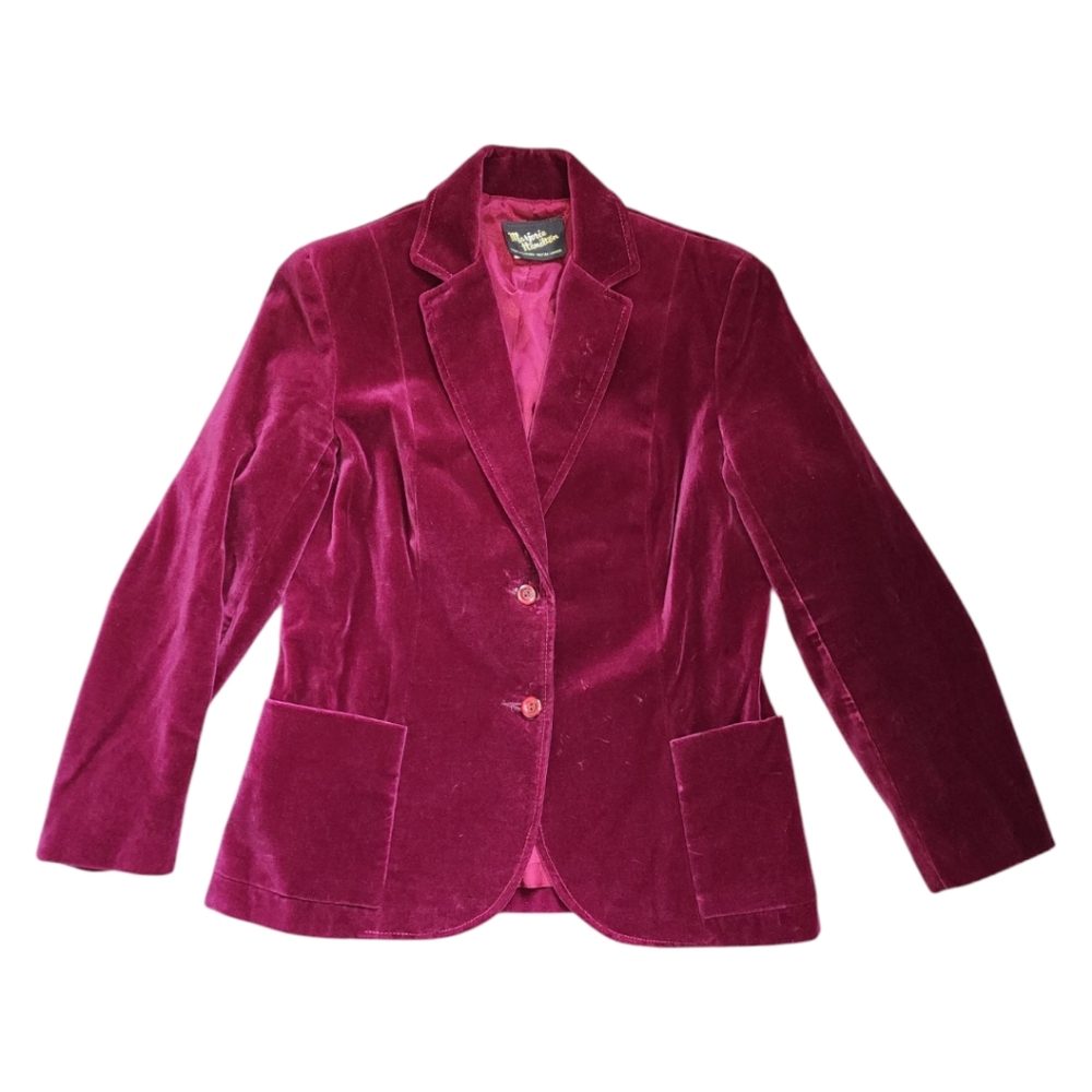 Vintage Velvet Blazer Jacket-size sm/med